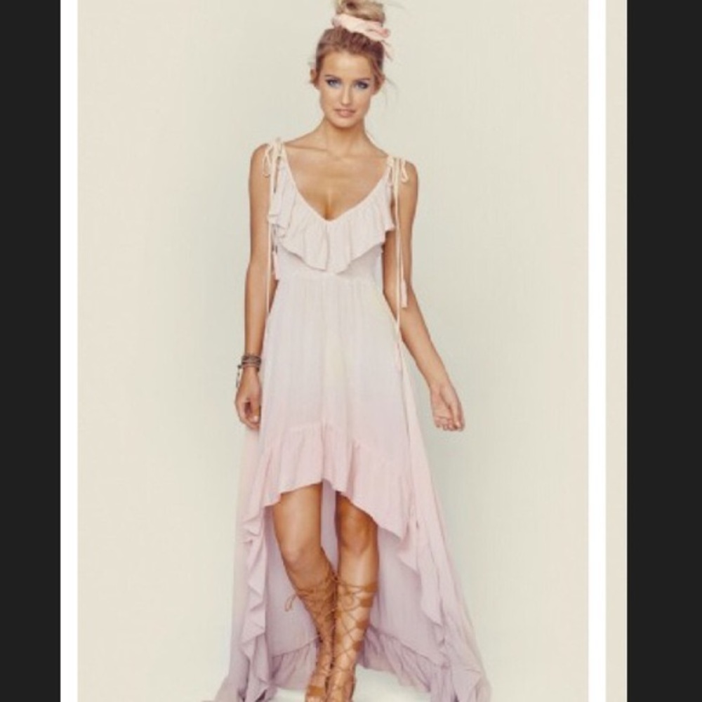 Planet Blue high to low ombré maxi dress